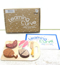 2020 TOMY LEARNING CURVE 3 WOOD LAND/SEA PLAY MEAT CUTTING BOARD NEW IN BOX