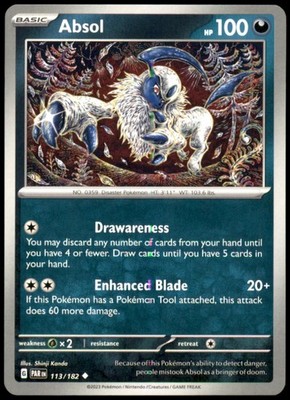 Absol 113/182 SV04: Paradox Rift Regular LP Pokemon TCG