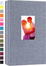 Photo Album for 4X6 300 Photos Linen Cover Photo Book for Family Wedding Anniver