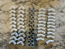 Job Lot of FloPlast Solvent Weld 21.5mm Overflow Pipe Fittings, White 60 Fitting