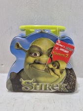 Shrek 2 EMPTY Metal Tin Lunchbox Candy Container Movie Promo Disney Embossed