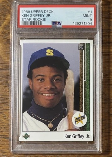 KEN GRIFFEY JR.~1989 UPPER DECK STAR ROOKIE #1 PSA-9 MINT GRADED RC