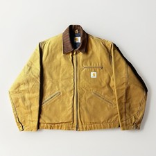 Vintage Carhartt Detroit Jacket Mens XL 46 Duck Canvas Tan Interstellar Blanket