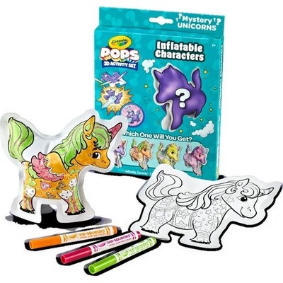 Crayola POPS 3D Activity Set Mystery Unicorn Inflatable Character Party Gift