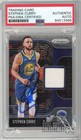 Stephen Curry 2019-20 Prizm Sensational Jersey Autograph Card #SS-SCU PSA/DNA
