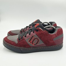 Five Ten Freerider Mountain Bike Shoes Mens UK 11 Maroon Grey Flat Pedal MTB