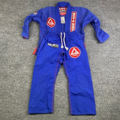Storm Kimonos Gracie Barra Equipe GB BJJ Gi Youth Size Y3 Blue Jiu Jitsu Set