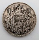 1943 Canada 50 Cents Silver Coin - 0.3oz of pure Silver