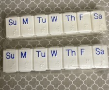 pill box 7 day Organizer Lot Of Two S/m Size