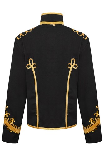 Men's Military Steampunk Parade Jacket - Marching Band Long Sleeve Drummer Coat - Picture 4 of 20