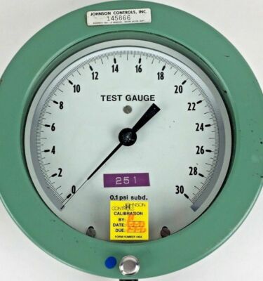 Ashcroft Johnson Controls Gauge 7 ½  Green Vintage Industrial Decor Steampunk 