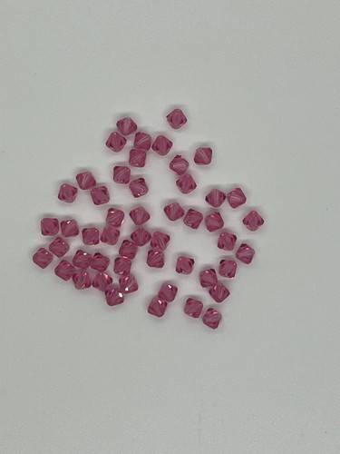 Swarovski 6mm Crystal Bicone Beads Rose Lot of 50 New Old Stock