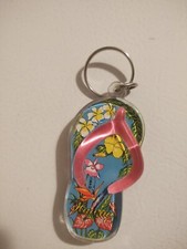 Official Hawaii Key Ring Keychain Souvenir Shoe 2.5 inch Acrylic Flip Flop