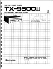 Pioneer TX-9500II Sintonizzatore Stereo Manuale del proprietario