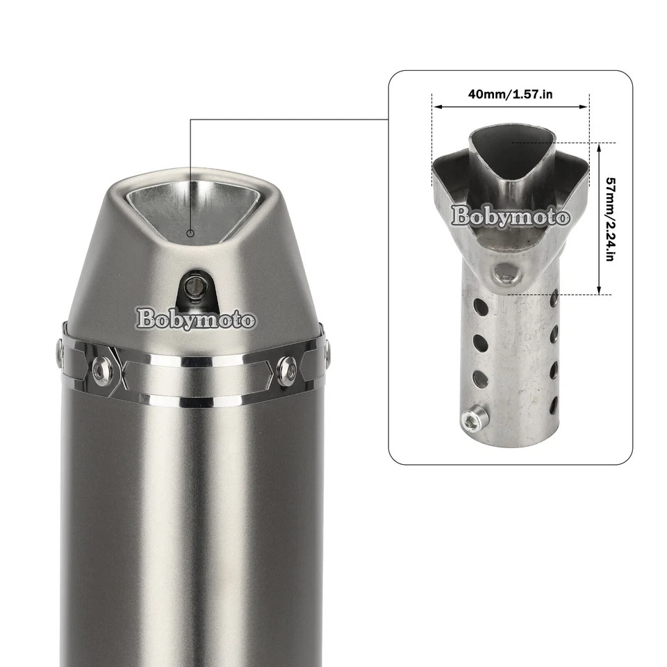 Tubo de escape DB Killer 38-51 mm antideslizante para Suzuki GSXR600 GSXR750 SV650 Foto 3 de 4