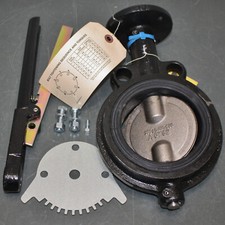 Milwaukee 4" Butterfly Valve MW222B 4, Wafer, Cast Iron, 200 PSI, Buna Liner