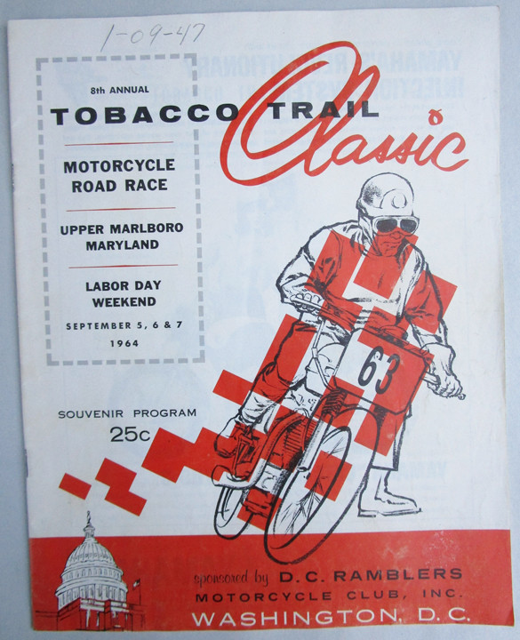 1964 VINTAGE T.T. TOBACCO TRAIL MOTORCYCLE RACING PROGRAM TRIUMPH BSA  HARLEY BMW