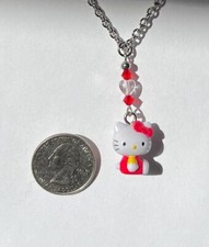 hello kitty charm necklace jewelry red Sanrio.
