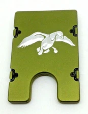 Duck, Billet Aluminum Wallet/Credit Card Holder RFID protection, Green