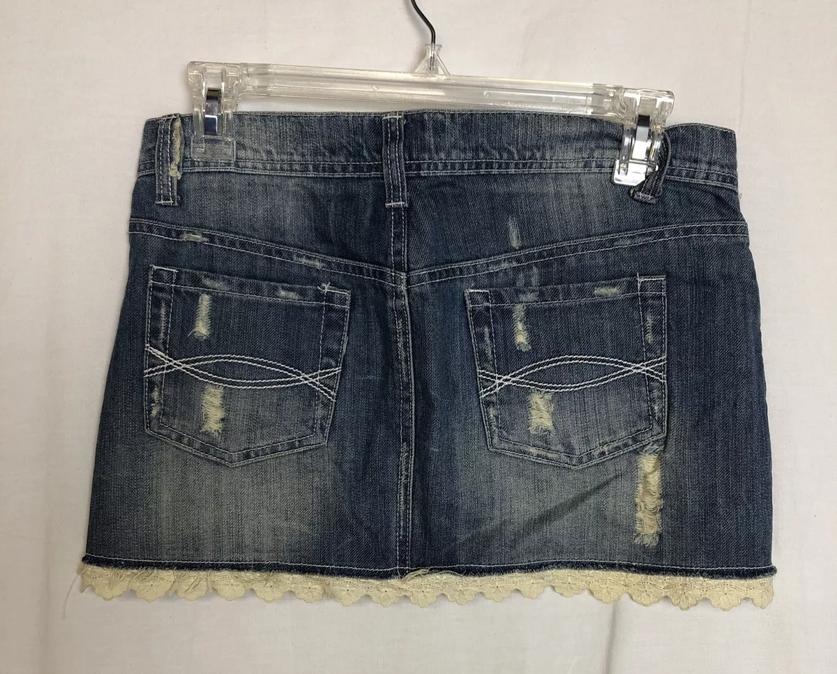 Denim mini cheap skirt ebay