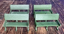 Dept 56 Accessories VILLAGE PARK BENCH, Set of 4, 51098, NEW