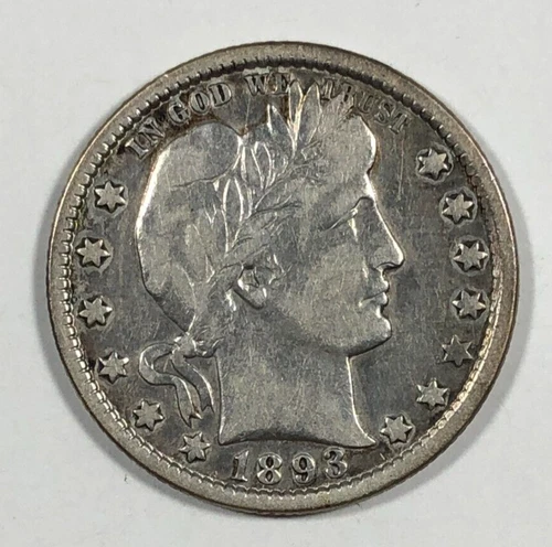 1893-O 25c Barber Quarter. .25. Very Fine.