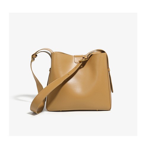 Women Bucket Handbag High Quality Genuine Leather Cowhide Shoulder Messenger Bag - Picture 13 of 20