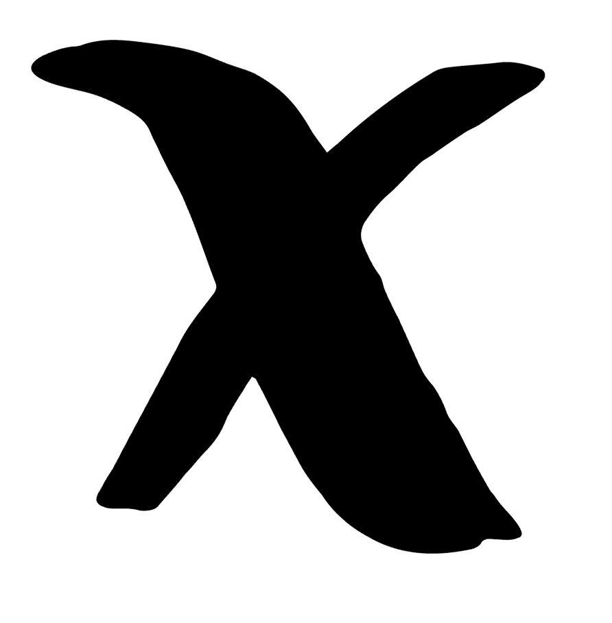 X Monogram Letter Initial Blossom Font Vinyl Decal Sticker A1575