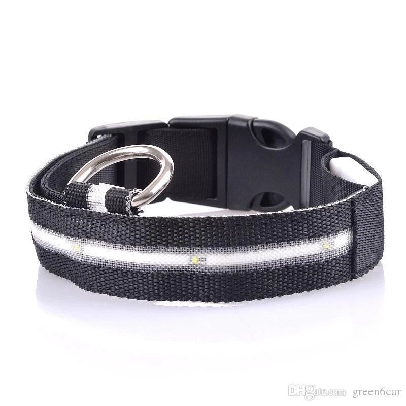 Basset Hound LED Dog Collar Size L Large Light Up Flashing Pet Lead Harness - Image 4 of 4