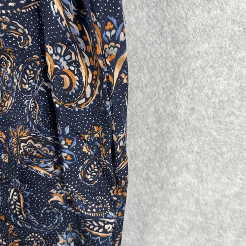 J.Jill Womens Versatile 2Pc Maxi Dress Size L Navy Blue Paisley Cottagecore - Picture 6 of 8