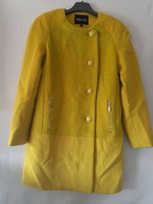 Vintage Max Tu Double Breasted Thick Winter Women's Coat Size 38 Greenish Orange