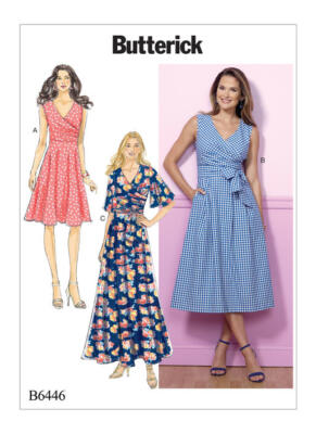Schnittmuster Butterick 6446 Kleid Gr. A5 6-14 (32-40) oder E5 14-22 (40-48) mit