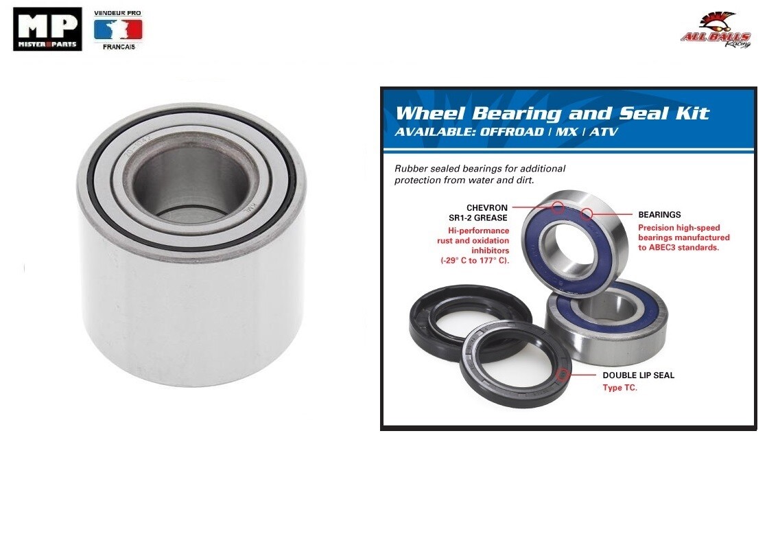 Roulement de Roue Arrière All Balls étanche ABEC 3 pour KVF650