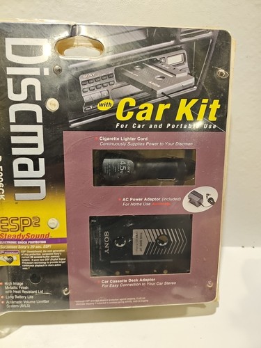 Sony Discman W/ Car kit D-E206CK Portable CD Player Super ESP2 - NEW - Picture 6 of 9