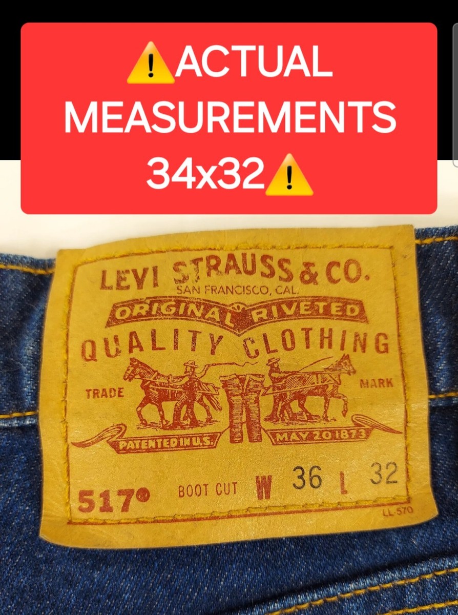 VINTAGE 1998 LEVI'S 517 BOOTCUT CLASSIC FIT BLUE DENIM JEANS MEN'S