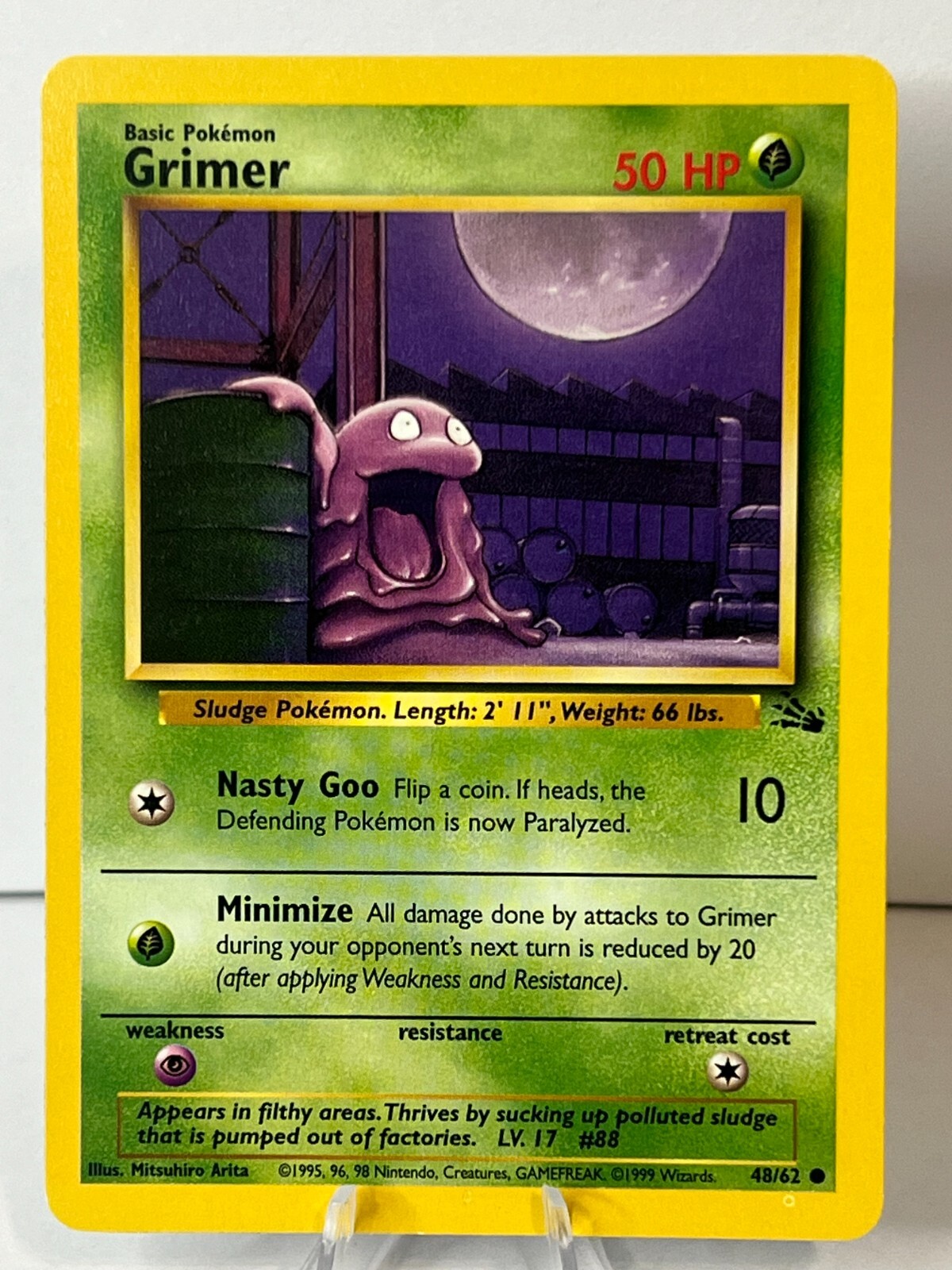 Pokémon TCG Grimer Fossil 48 Regular Unlimited Common NM