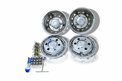 16'' Wheel Trim Covers Set For Iveco Daily Heavy 2014+ Stainless Steel Sleeves - Picture 4 of 8