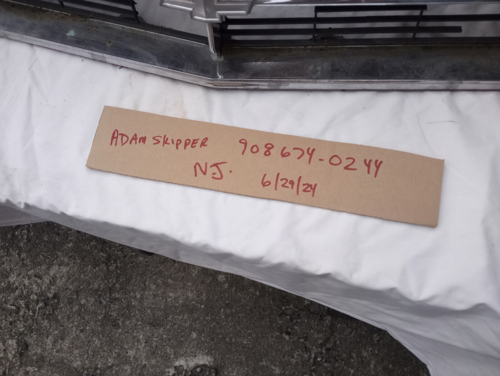 CHEVY MONZA HEADER PANEL RED ORIG CHEVROLET