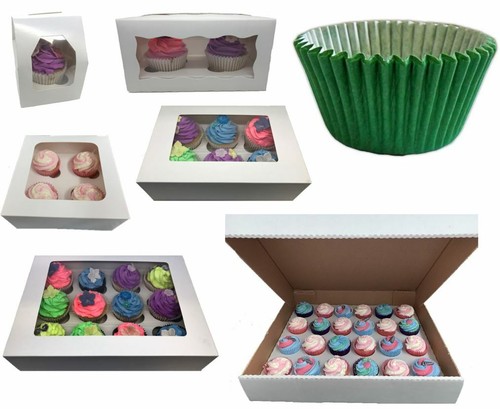 Premium Windowed Cupcake Boxes for 1, 2, 4, 6, 12 & 24 With FREE CAKE CASES - Picture 18 of 28