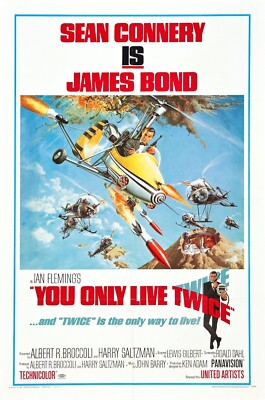 1967 You Only Live Twice Movie Poster 11X17 007 James Bond Sean