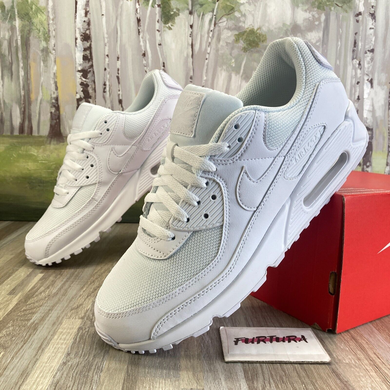 Nike Air Max 90 Triple White CN8490-100 Men's Size 9 - 15 Shoes #125B