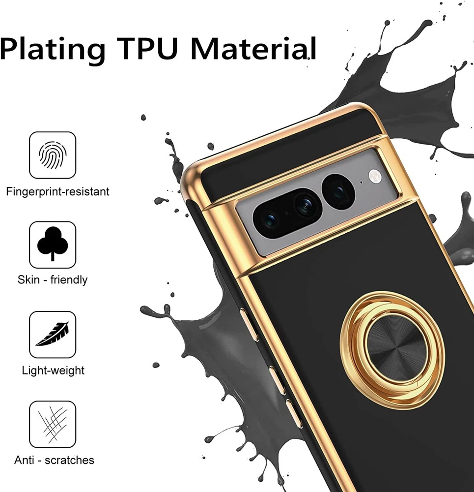 Phone Case For Google Pixel 7 / 7 Pro / 7a Hybrid Rugged Shockproof Cover Ring