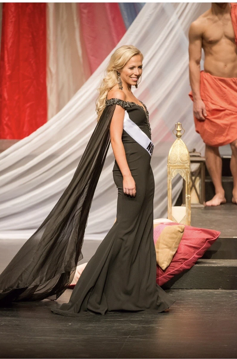 Custom Fernando Wong Black Gown Pageant Dress eBay
