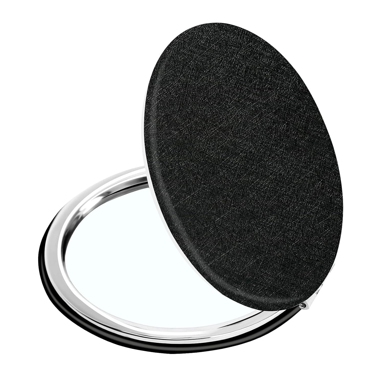 Compact 1x 2x Magnifying Travel Makeup Mirror Foldable & Portable for Cosmetics-image