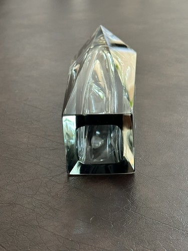 Vintage Murano 8.25” Tall Smoke Gray Faceted Art Glass Vase Italian 1960s - Picture 11 of 17