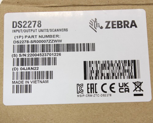 Zebra DS2278-SR7U2100PRW Barcode Scanner Bluetooth Wireless Kit 1D/2D 30ft Range - Picture 22 of 23