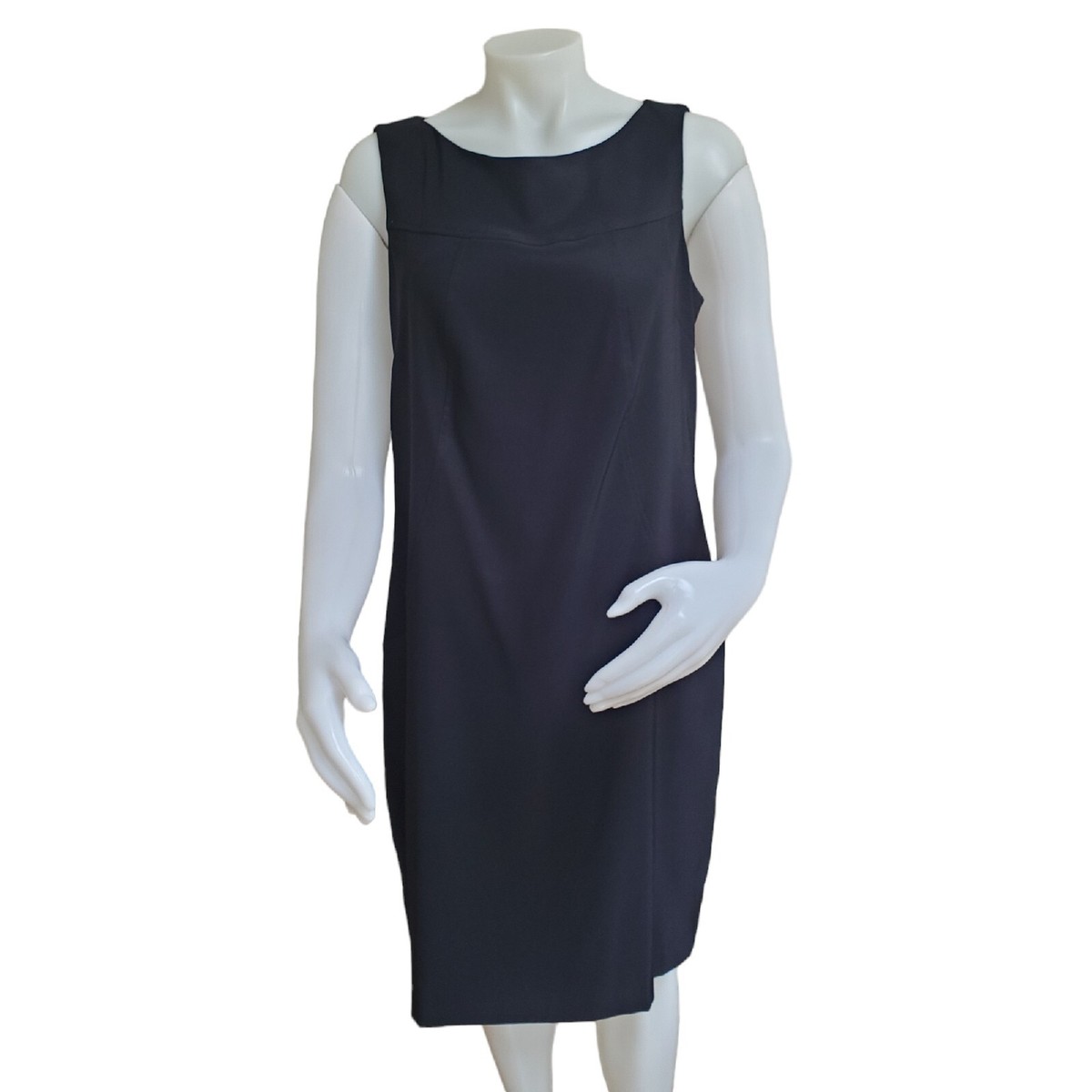 ladies shift dress size 14 ALYX Limited Womens Black Shift Dress Size 14 Sleeveless Stretch Knee Length
