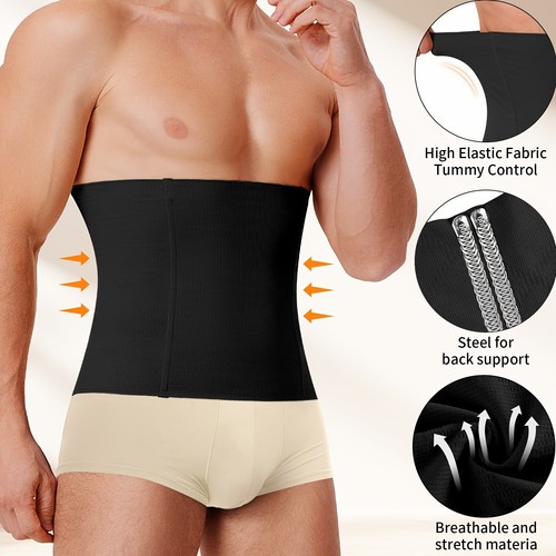 Entrenador de cintura para hombres Prendas moldeadoras Control de abdomen Modelador corporal Fajas para hombres EE. UU. - Imagen 2 de 16