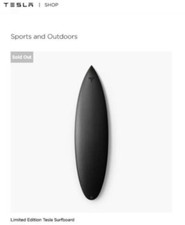 NEW Tesla Carbon Fiber Surfboard - ONLY 200 Made! - SOLD OUT - Ready to Ship