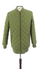 Quilted Bomber Jacket Mens Army Green Zip Up Padded Size M 1 Madison Expedition